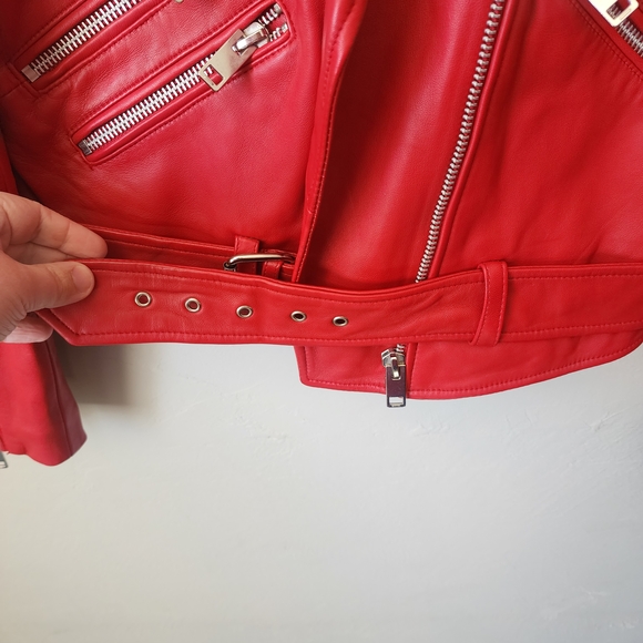 Walter Baker Red Leather Jacket Size Small - Picture 4 of 7